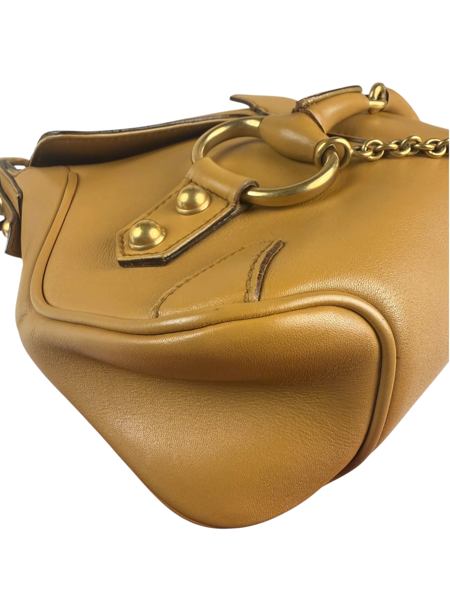 Gucci Vintage Camel Horsebit Shoulder Bag