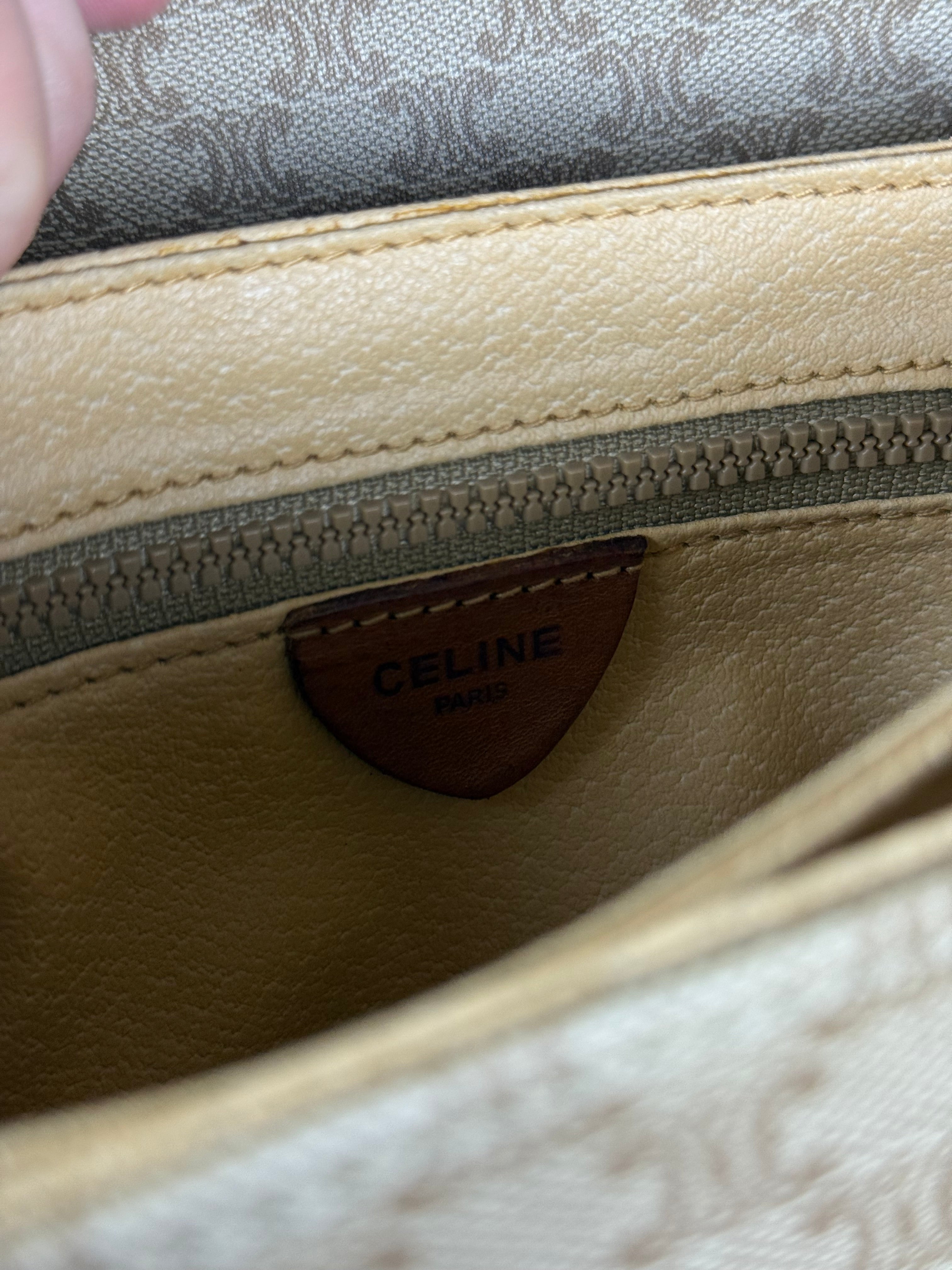 Celine Vintage Macadam Canvas Crossbody Bag