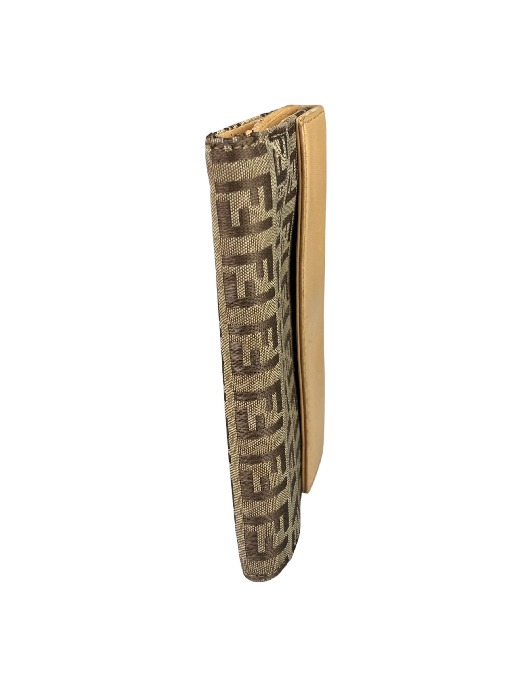 Fendi Beige Zucca Bi-Fold Wallet