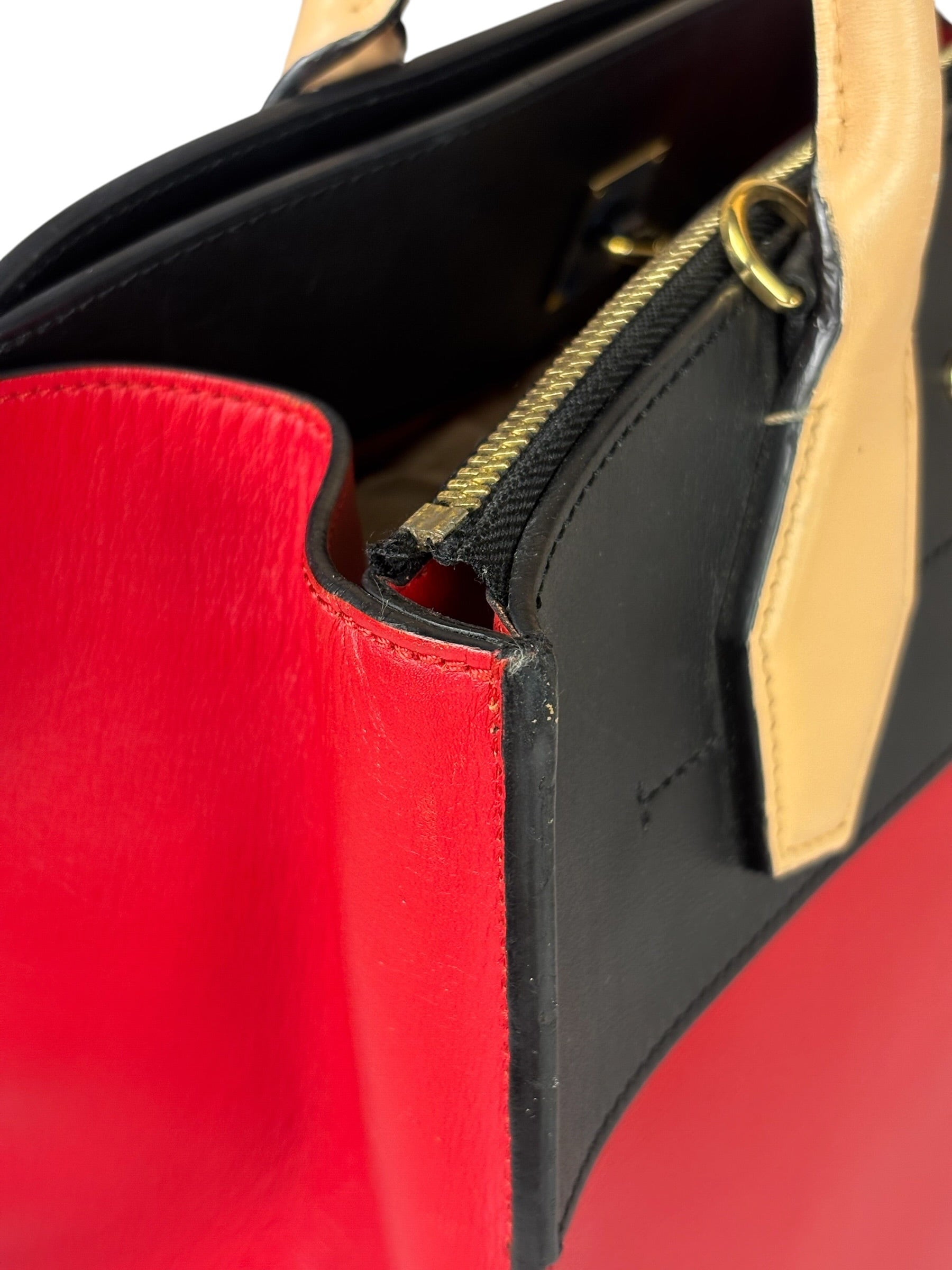 Louis Vuitton Red Leather City Steamer Handbag MM