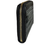 Christian Dior Black Patent Leather Zip-Around Long Wallet