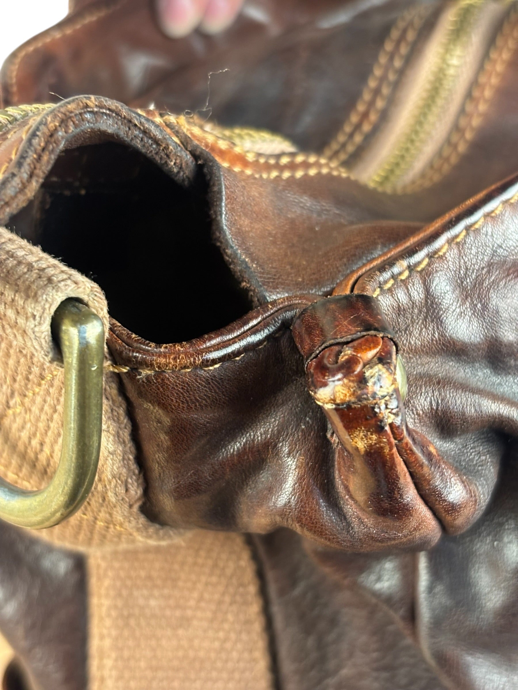 Campomaggi Dark Brown Leather 2 Way Tote