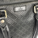 Gucci Black Leather Diamante Briefcase