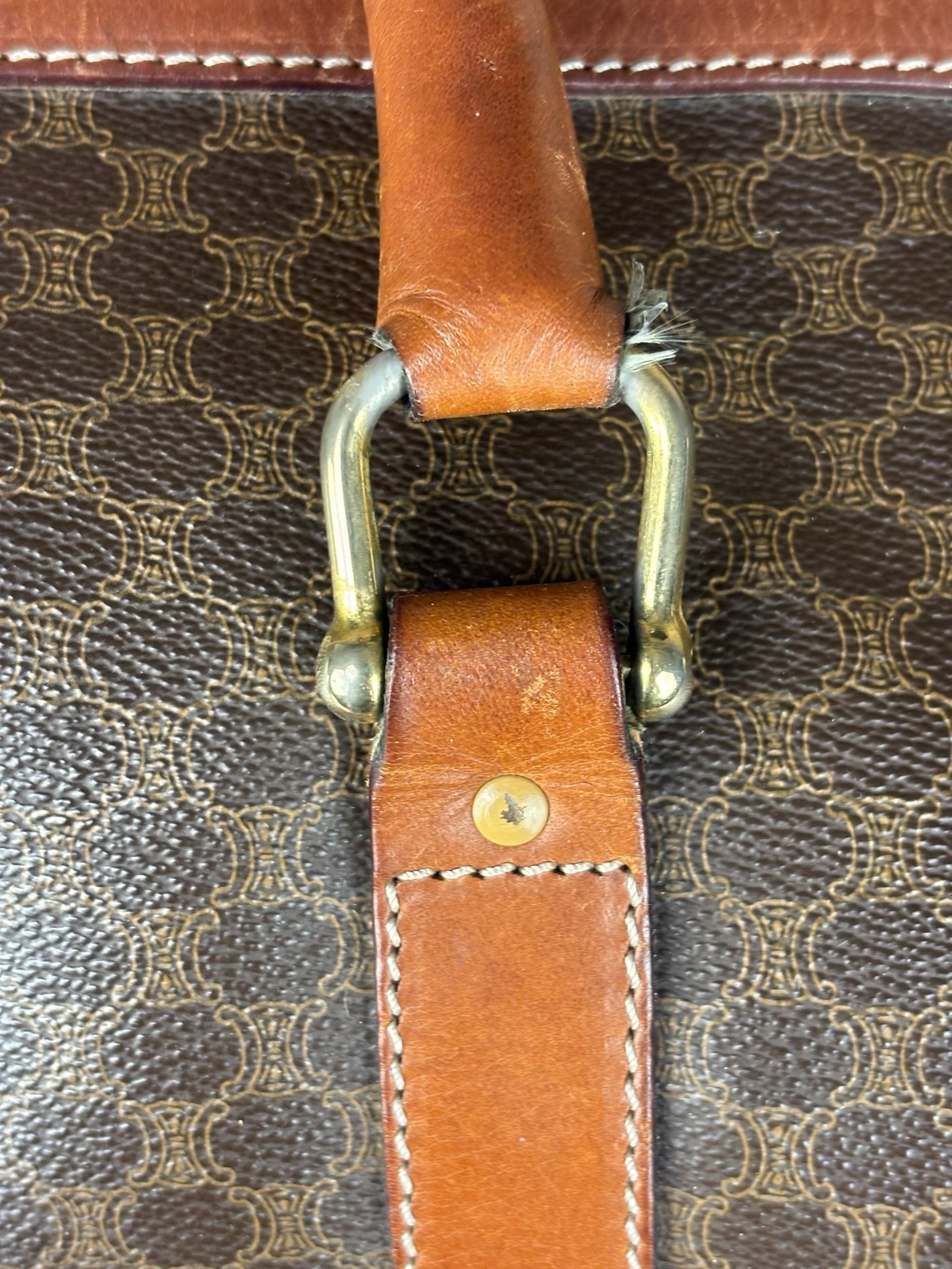 Celine Vintage Macadam Weekender Travel Bag