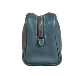 Hermes Blue Leather Cosmetic Pouch