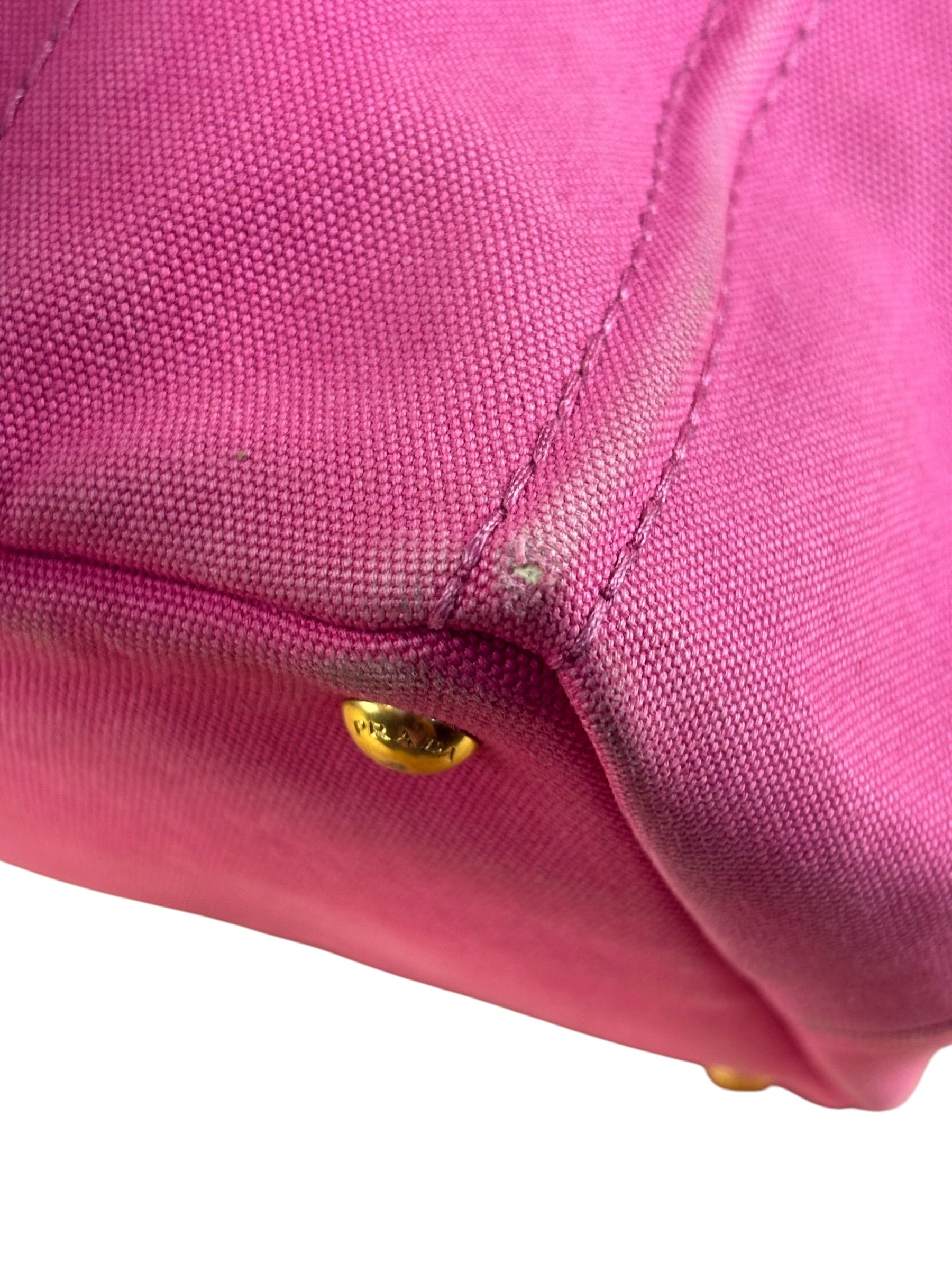 Prada Vintage Pink M Canapa Tote