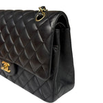 Chanel Black Quilted Leather Classic Medium Double Flap Bag 2014