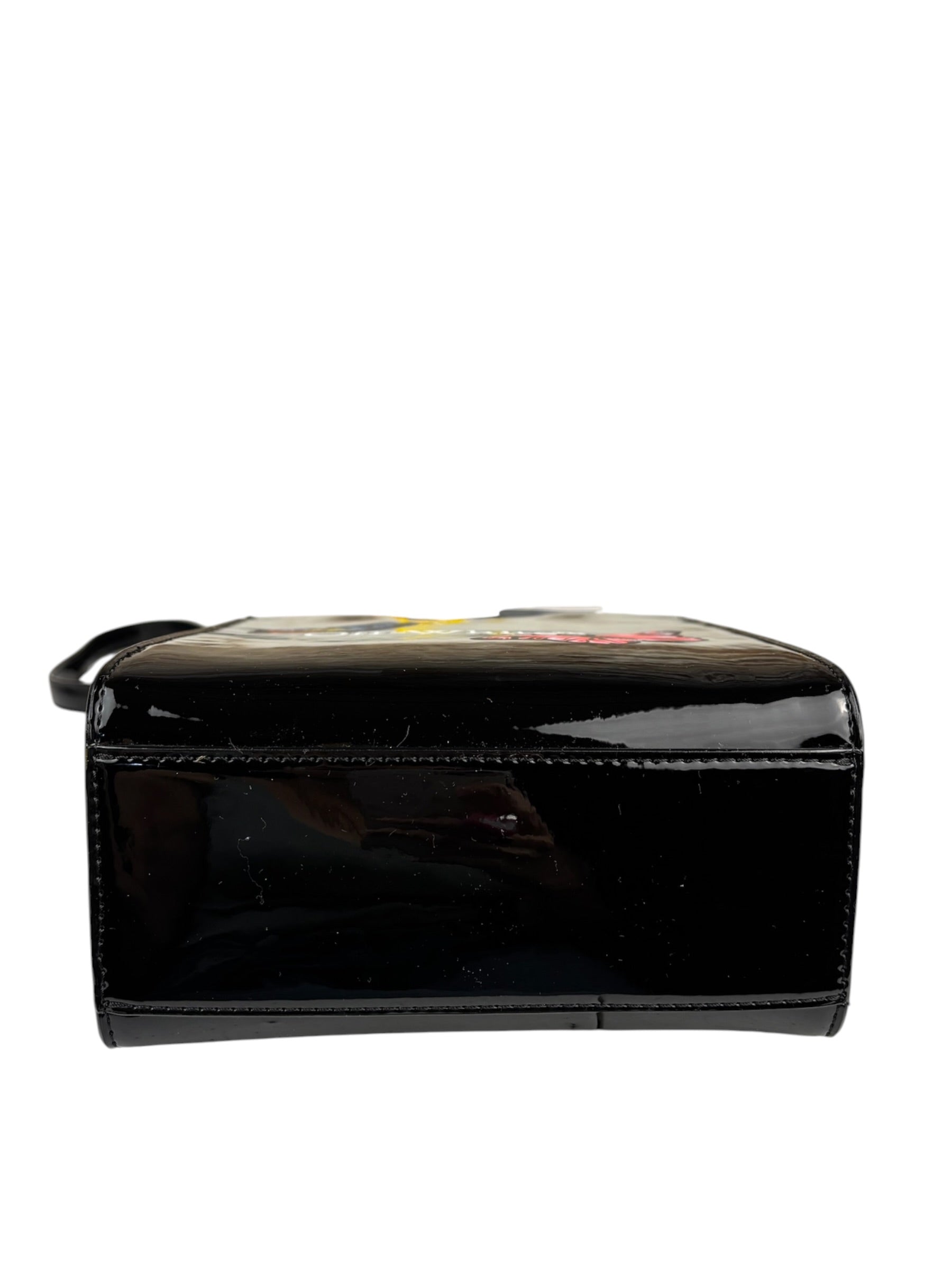 Off-White Black Patent Leather Kids Butterfly Bookish Two-Way Bag