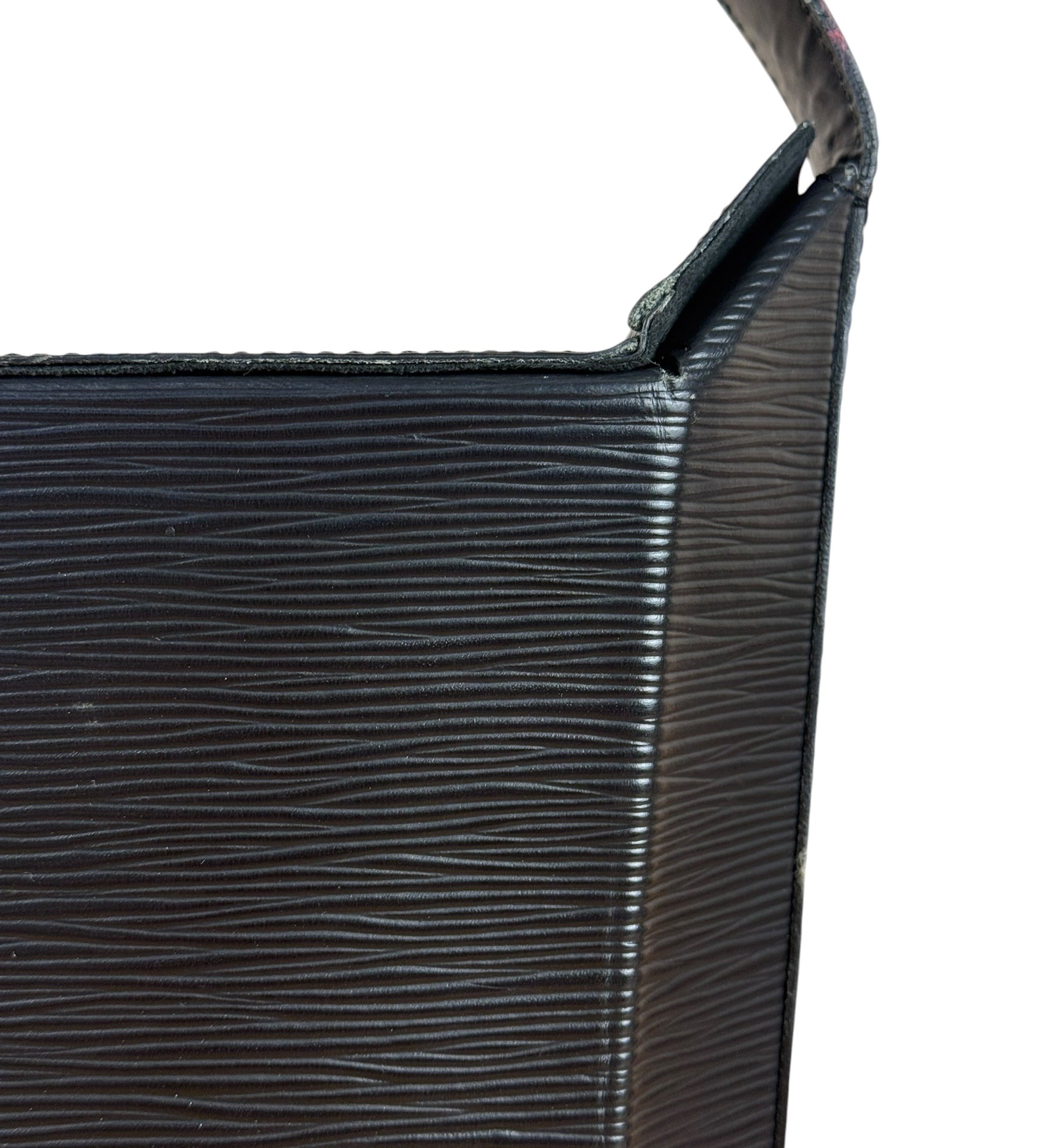 Yves Saint Laurent Black Epi Sac Seau Shoulder Bag