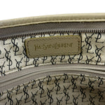 Yves Saint Lauren Vintage Gray Giraffe Printed Leather Clutch
