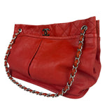 Chanel Red Quilted Leather Natural Beauty Chain Tote 2010