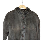 Flash Moonbat Brown Rabbit Fur Reversible Coat