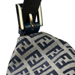 Fendi Navy Leather Trim Baguette