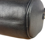 MCM Vintage Black Pebbled Leather Bowler Pochette