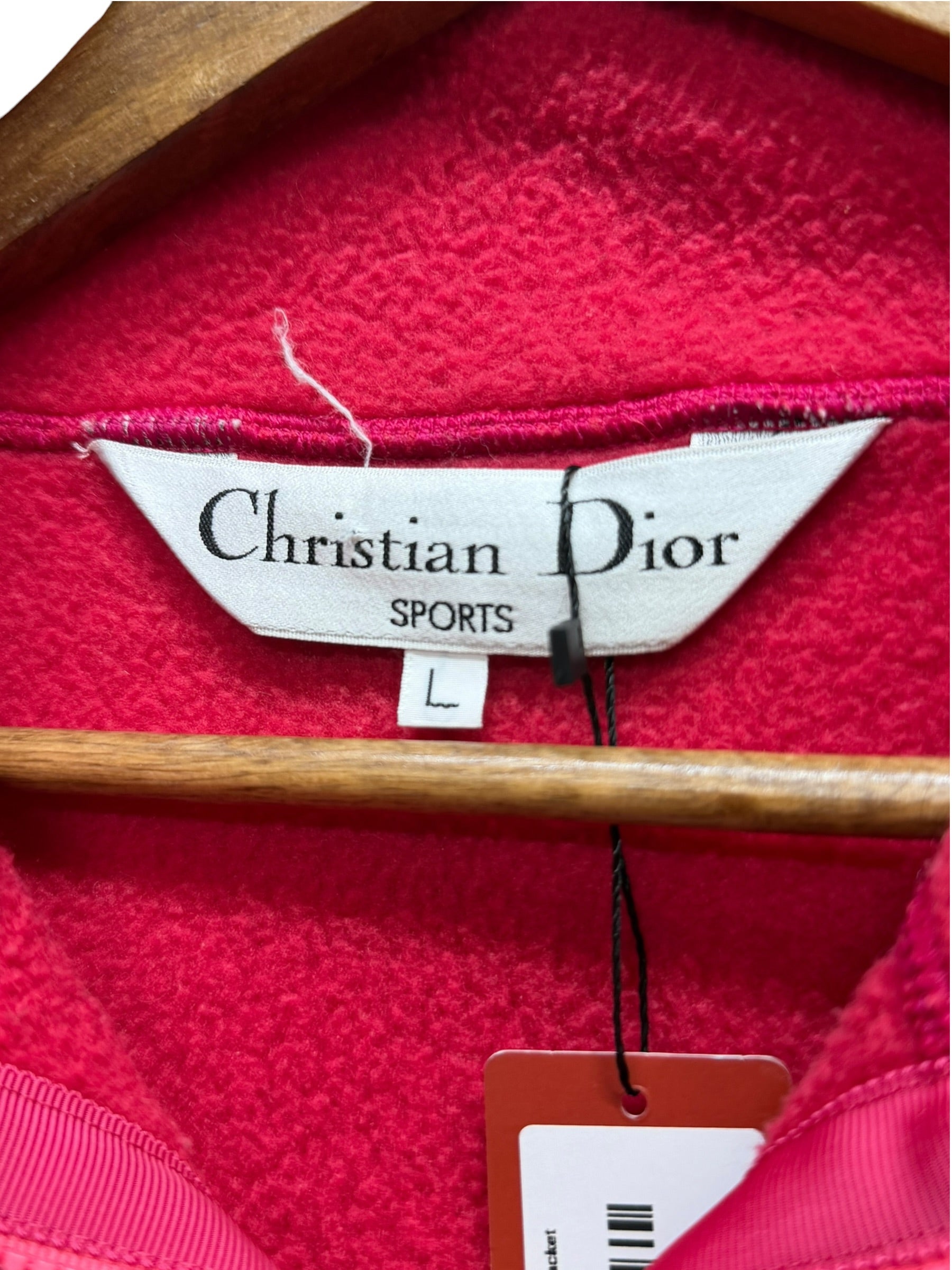 Christian Dior Vintage Sport Pink Fleece Jacket