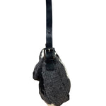 Fendi Vintage Grey/Black Knit Wool Baguette