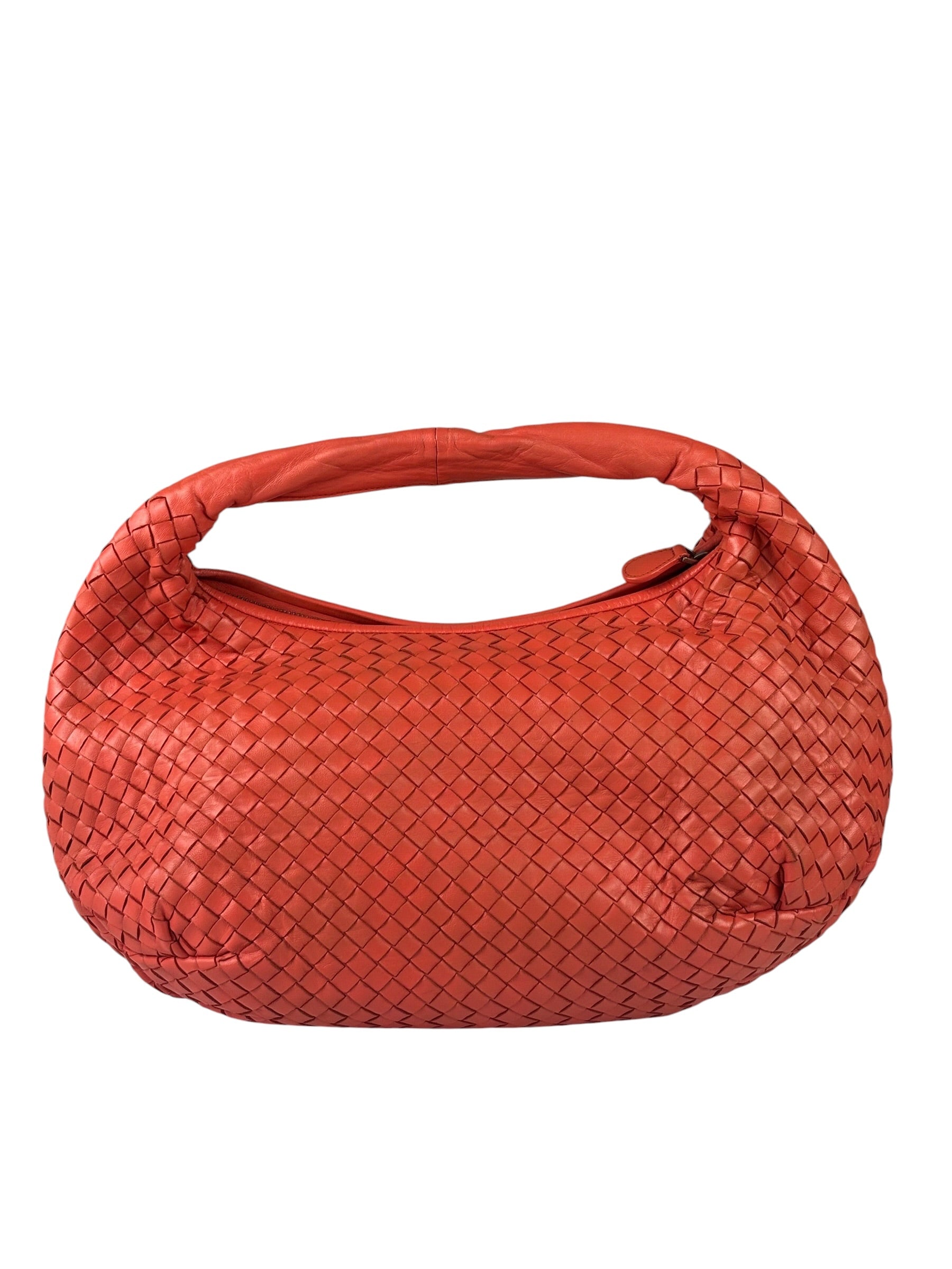 Bottega Veneta Orange Intrecciato Hobo Bag