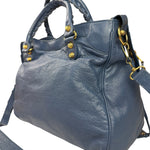 Balenciaga Mist Blue Leather Sunday City Bag