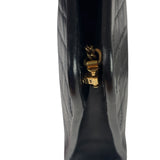 YSL Black Leather Baby Victoire Chain Clutch