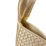 Bottega Veneta Butter Yellow Satin Intrecciato Shoulder Bag