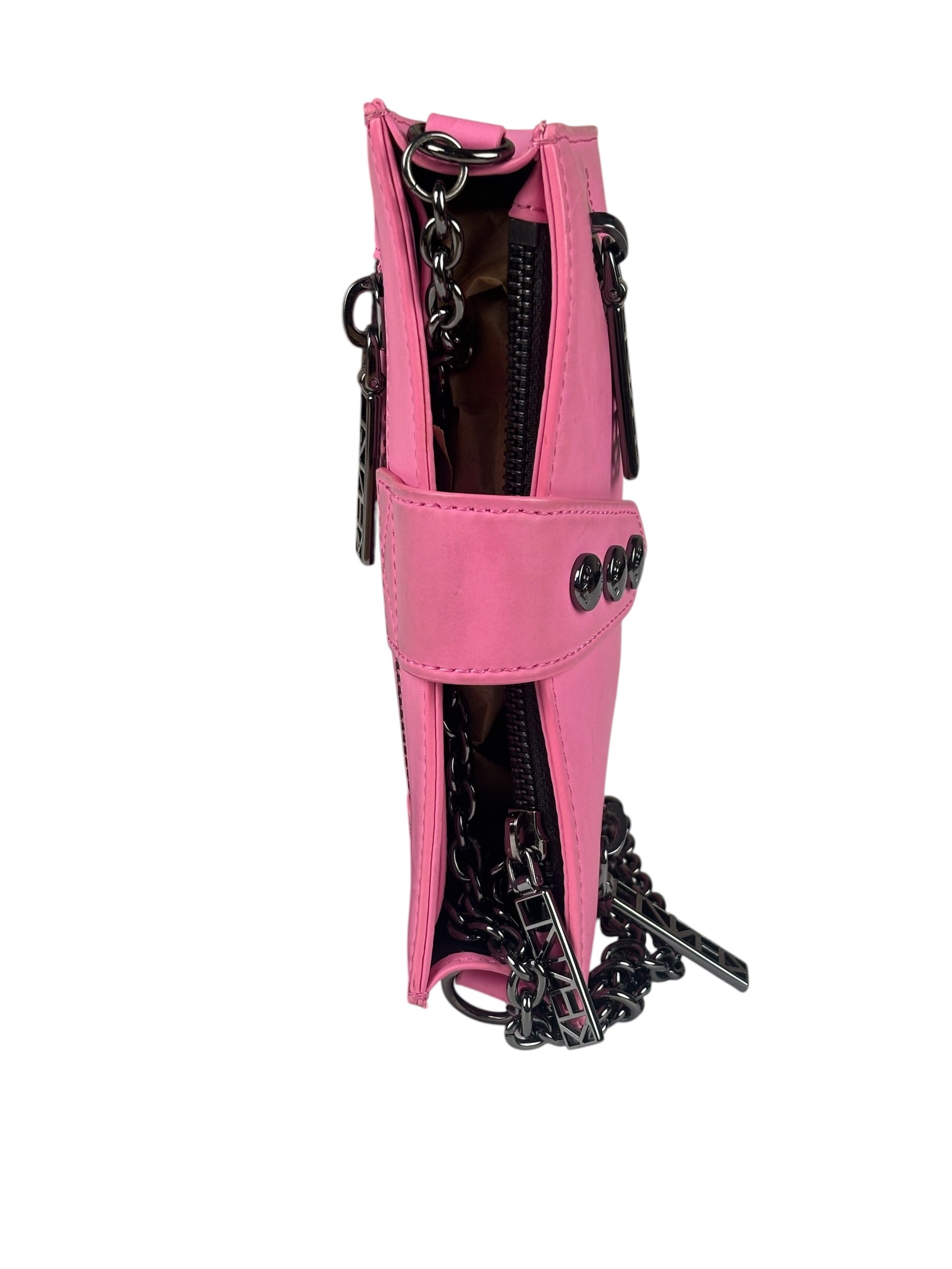 Kenzo Kalifornia Pink Leather Wallet On Chain