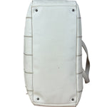 Chanel White Chocolate Bar Quilted Caviar LAX Bowler Bag 2004