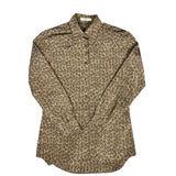 Prada Muted Cheetah Print Button Down Top
