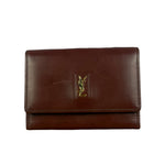Yves Saint Laurent Red Leather Belle De Jour Flap Wallet