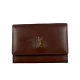 Yves Saint Laurent Red Leather Belle De Jour Flap Wallet