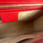 Gucci Red Leather Sylvie Buckle Shoulder Bag