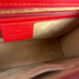 Gucci Red Leather Sylvie Buckle Shoulder Bag