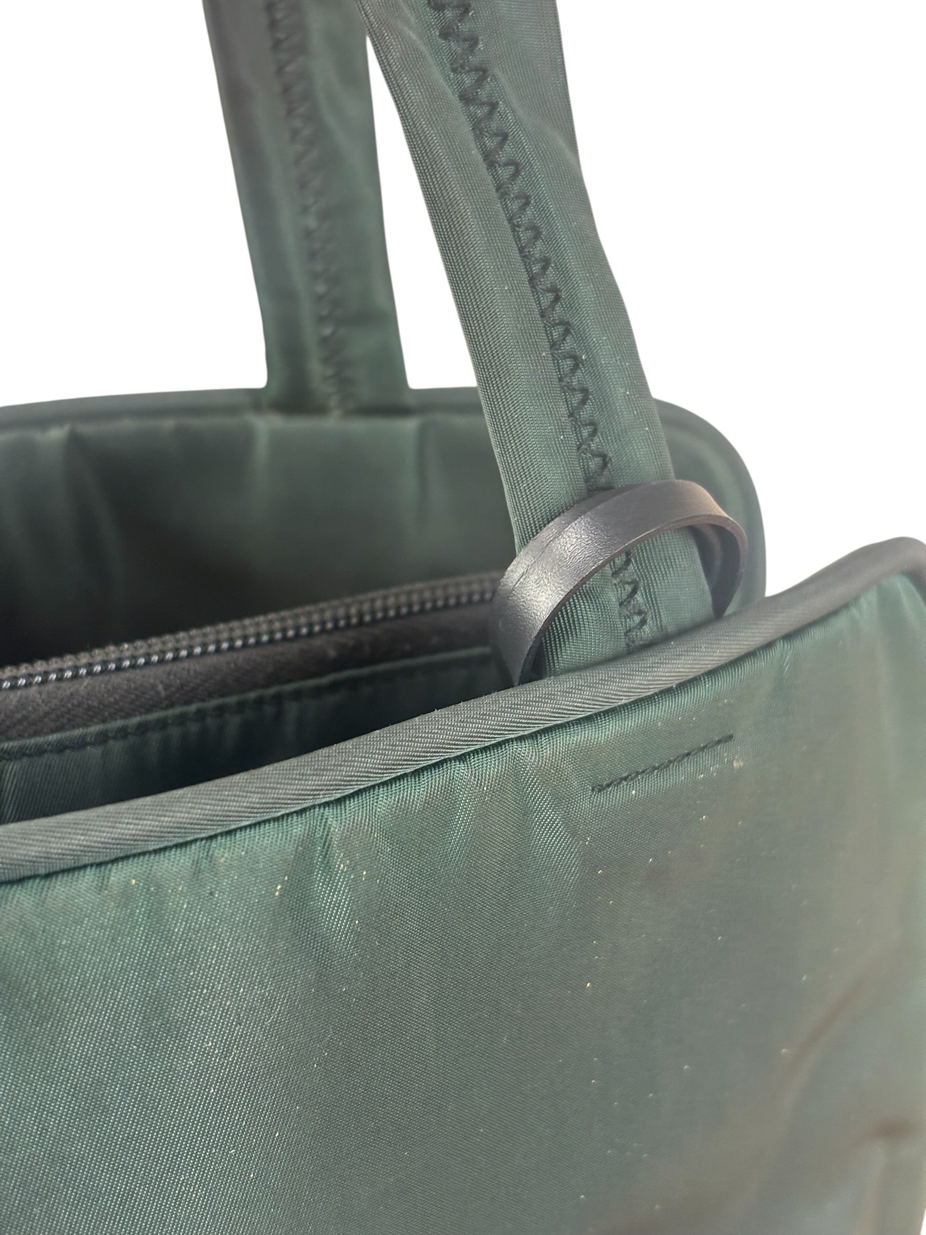 Prada Green Tessuto Cloth Hand Bag