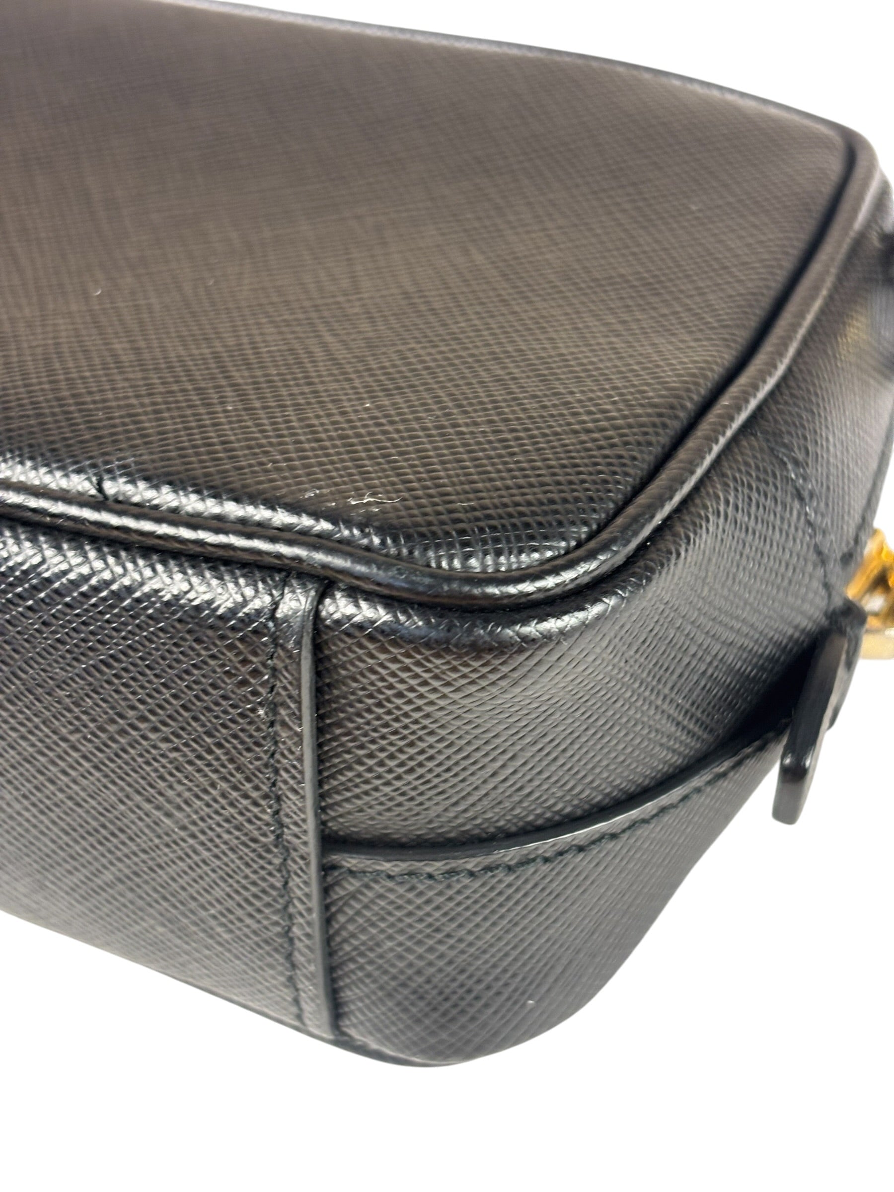 Prada Black Saffiano Leather Mini Camera Bag
