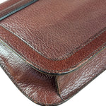 Prada Enameled Metal Triangle Brown Shoulder Bag