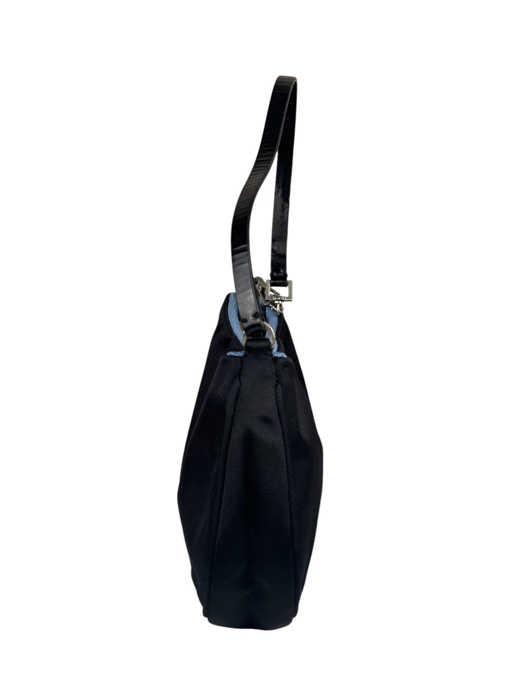 Prada Vintage Satin Black Pochette