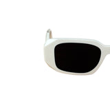 Prada White Symbole Rectangular Sunglasses