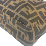 Fendi Leather Trim Zucca Pochette