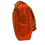 Chanel Orange Quilted Nylon Classic Jersey Camera Bag 2012