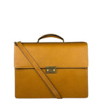 Salvatote Ferragamo Brown Leather Flap Briefcase