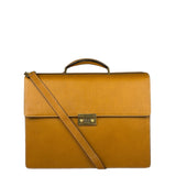 Salvatote Ferragamo Brown Leather Flap Briefcase