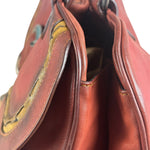 Christian Dior Burgundy Leather Gaucho Saddle Large Shoulder Bag