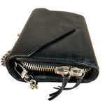Balenciaga Black Leather Flap Wallet on Chain Bag