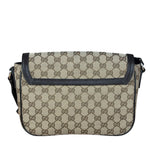 Gucci GG Canvas Print Flap Messenger Bag