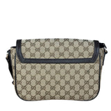 Gucci GG Canvas Print Flap Messenger Bag