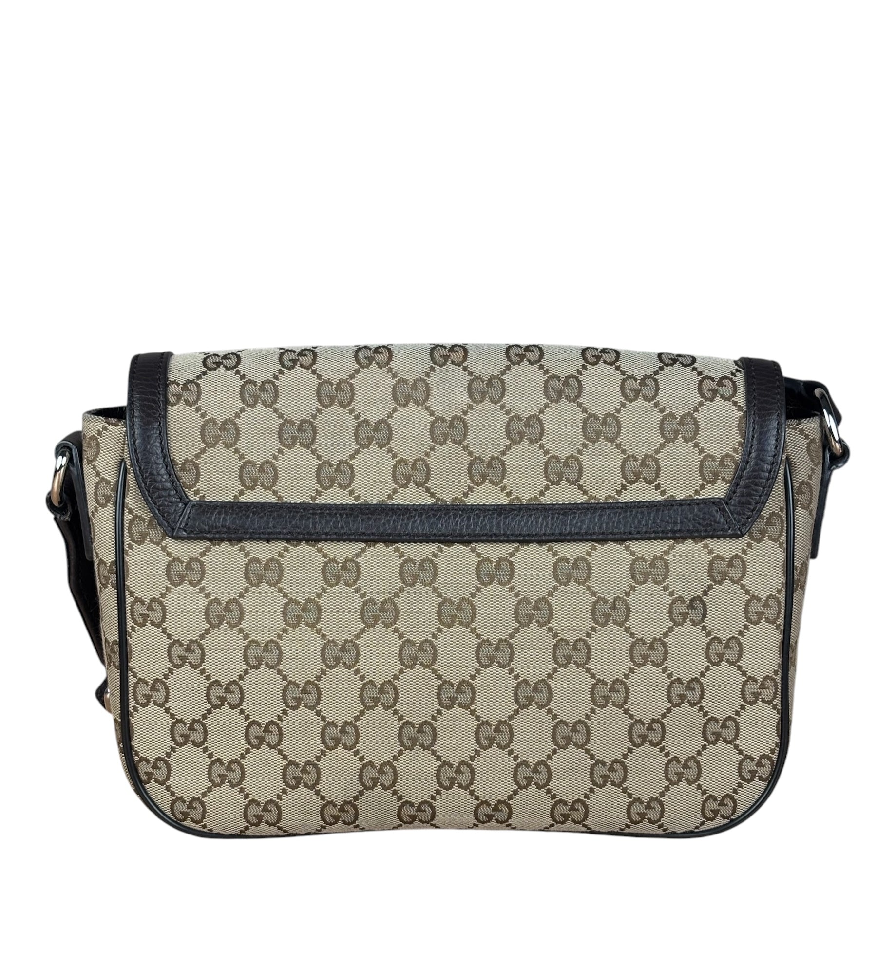 Gucci GG Canvas Print Flap Messenger Bag