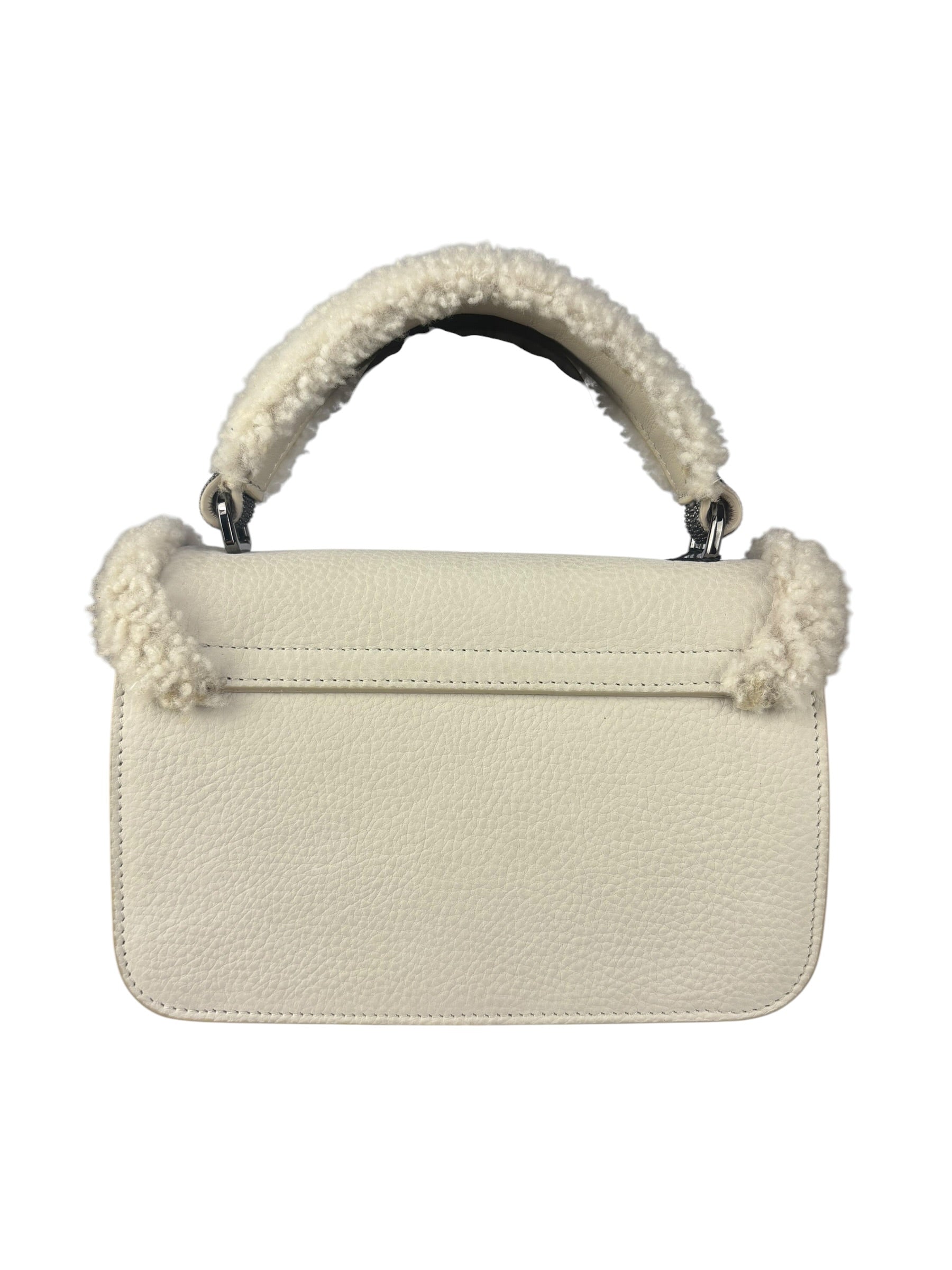 Brunello Cucinelli White Shearling Bag