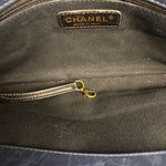 Chanel Blue Aged Quilted 2.55 Leather Chain Tote 2011