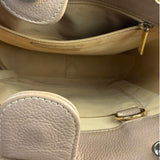 Chanel Beige Quilted Caviar Petite Shopping Tote 2004