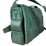 Bottega Veneta Forest Green Intrecciato Cassette Crossbody