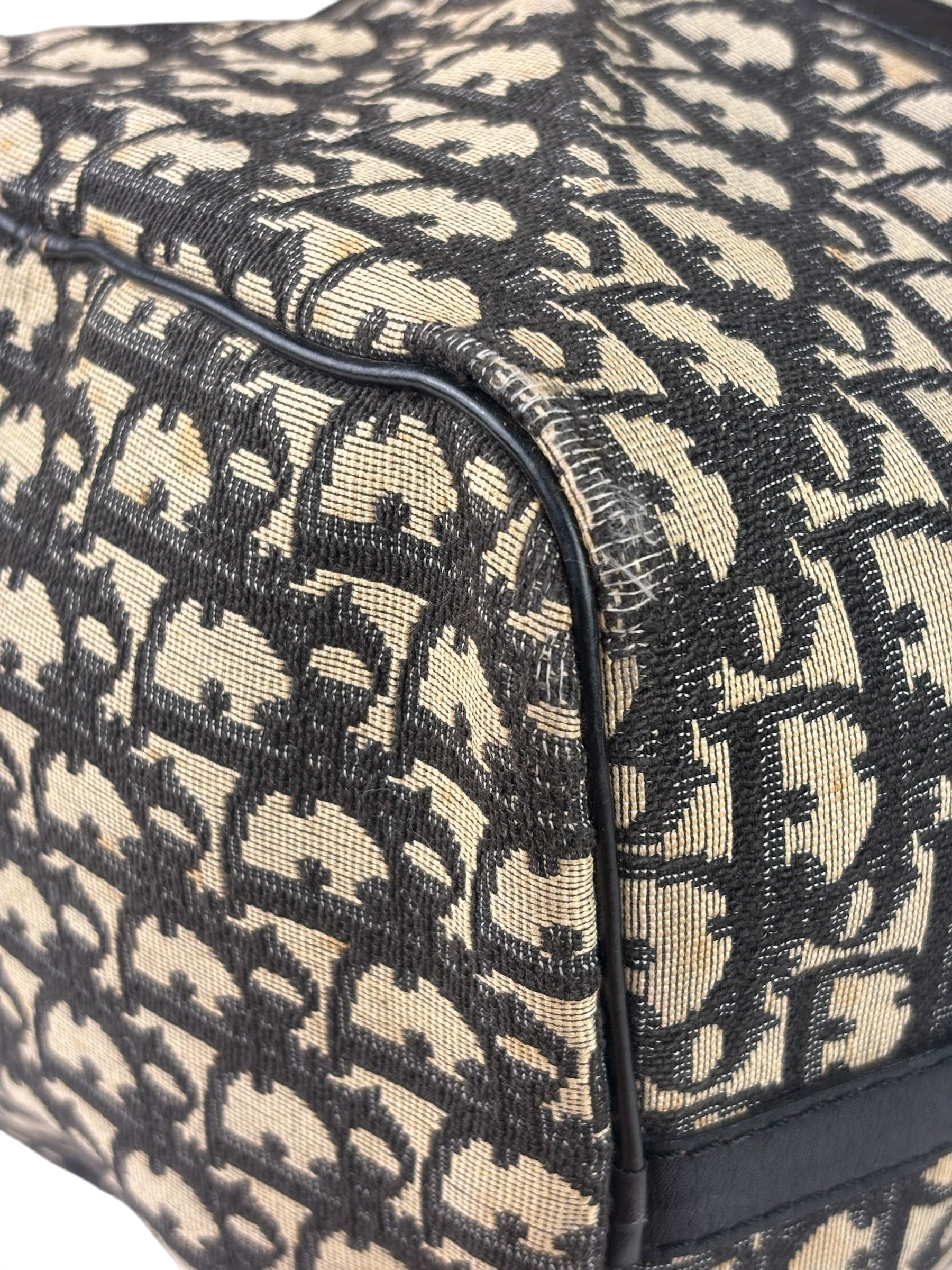 Christian Dior Vintage Black Trotter Boston Bag